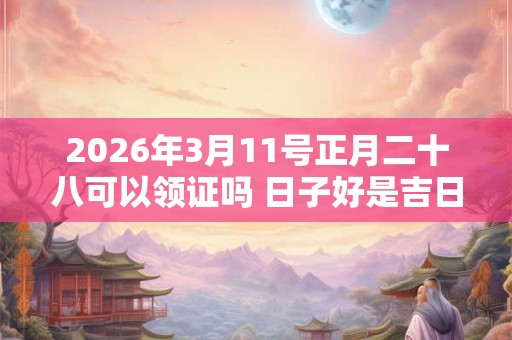 2026年3月11号正月二十八可以领证吗 日子好是吉日
