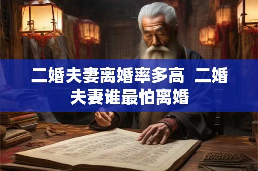 二婚夫妻离婚率多高  二婚夫妻谁最怕离婚