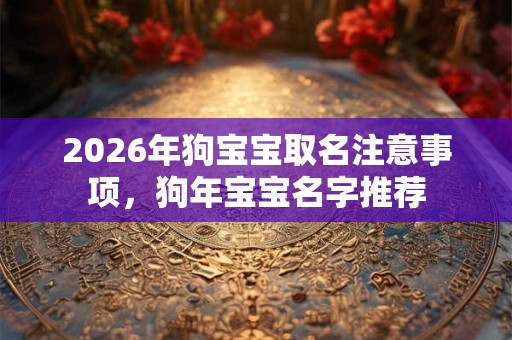 2026年狗宝宝取名注意事项，狗年宝宝名字推荐