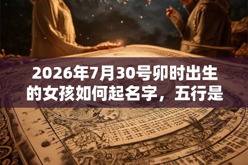 2026年7月30号卯时出生的女孩如何起名字，五行是什么？