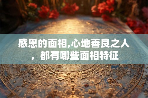 感恩的面相,心地善良之人，都有哪些面相特征