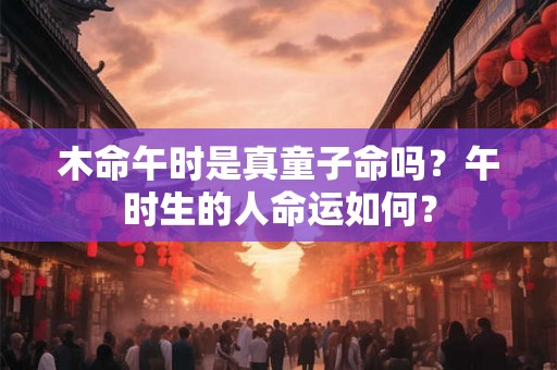 木命午时是真童子命吗？午时生的人命运如何？