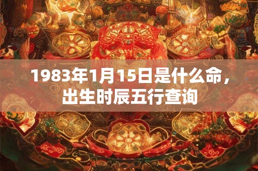 1983年1月15日是什么命，出生时辰五行查询