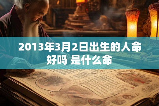 2013年3月2日出生的人命好吗 是什么命