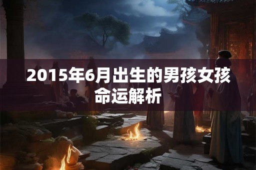 2015年6月出生的男孩女孩命运解析