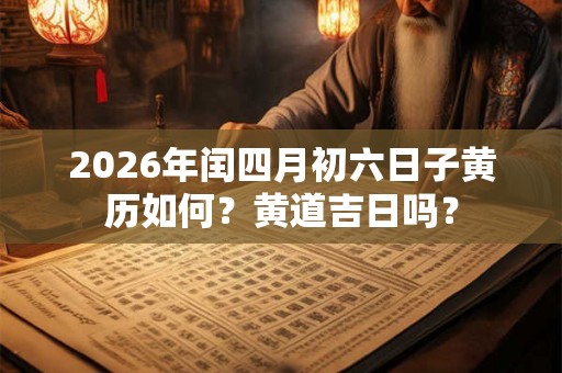 2026年闰四月初六日子黄历如何？黄道吉日吗？