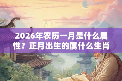 2026年农历一月是什么属性？正月出生的属什么生肖