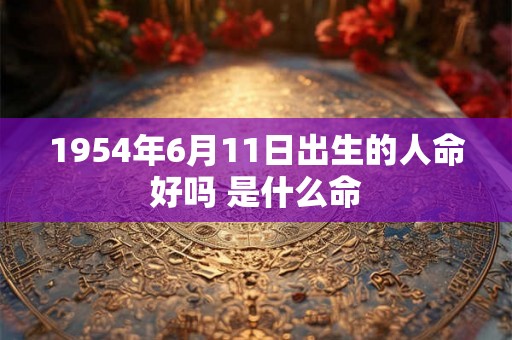 1954年6月11日出生的人命好吗 是什么命