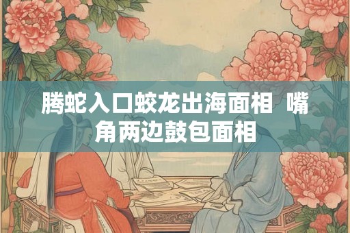 腾蛇入口蛟龙出海面相  嘴角两边鼓包面相