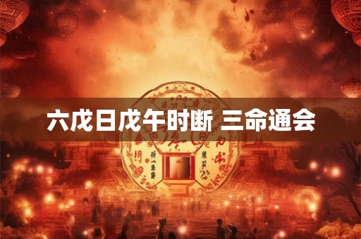 六戊日戊午时断 三命通会