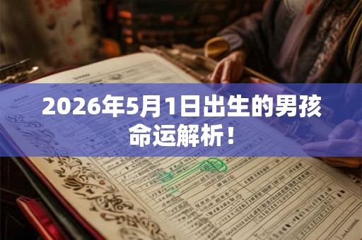 2026年5月1日出生的男孩命运解析！