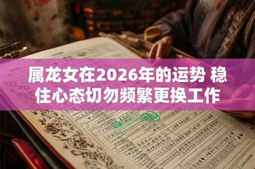 属龙女在2026年的运势 稳住心态切勿频繁更换工作
