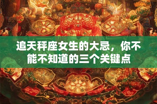 追天秤座女生的大忌，你不能不知道的三个关键点