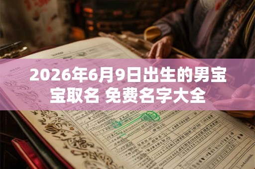 2026年6月9日出生的男宝宝取名 免费名字大全