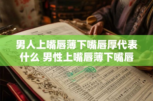 男人上嘴唇薄下嘴唇厚代表什么 男性上嘴唇薄下嘴唇厚这种特征代表什么意义