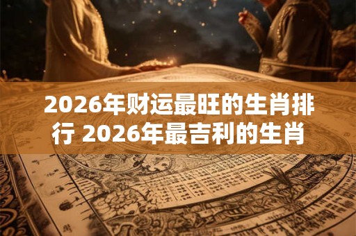 2026年财运最旺的生肖排行 2026年最吉利的生肖