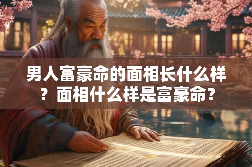 男人富豪命的面相长什么样？面相什么样是富豪命？