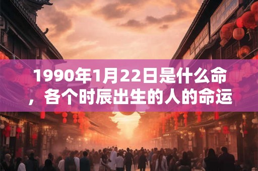1990年1月22日是什么命，各个时辰出生的人的命运