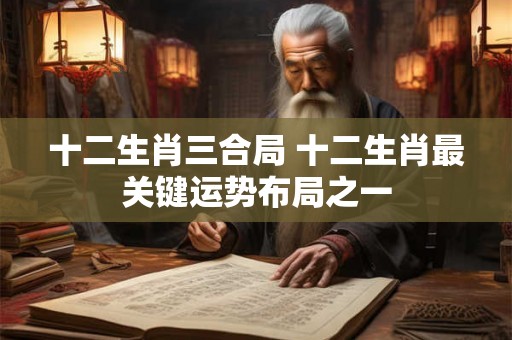 十二生肖三合局 十二生肖最关键运势布局之一 十二生肖三合局 十二生肖最关键运势布局之一