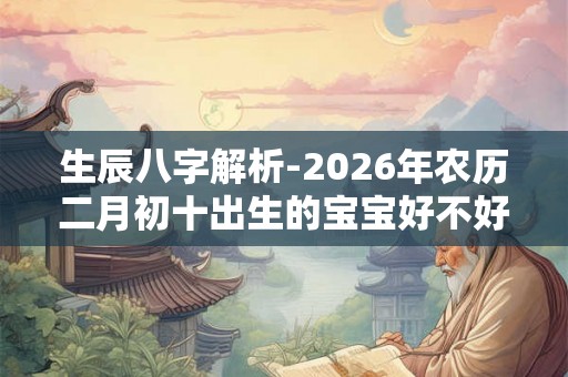 生辰八字解析-2026年农历二月初十出生的宝宝好不好 生辰八字解析-2026年农历二月初十出生的宝宝好不好