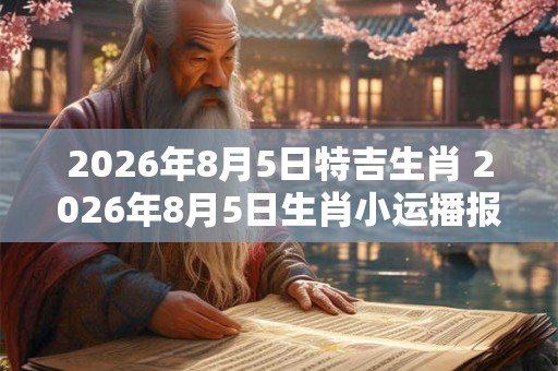 2026年8月5日特吉生肖 2026年8月5日生肖小运播报