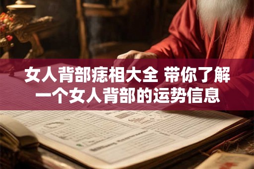 女人背部痣相大全 带你了解一个女人背部的运势信息