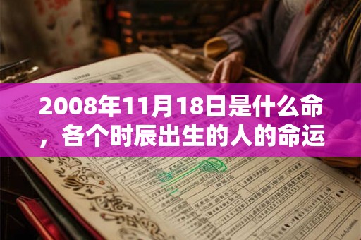 2008年11月18日是什么命，各个时辰出生的人的命运