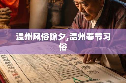 温州风俗除夕,温州春节习俗