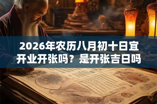2026年农历八月初十日宜开业开张吗？是开张吉日吗