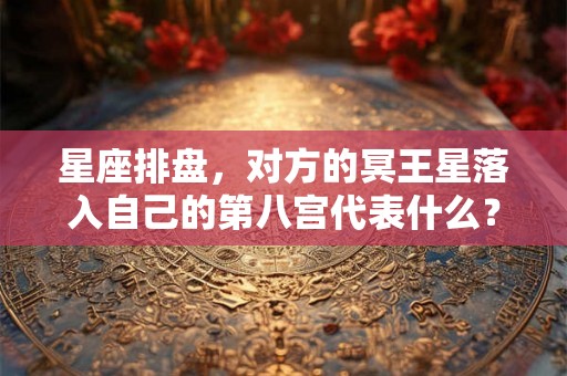 星座排盘，对方的冥王星落入自己的第八宫代表什么？