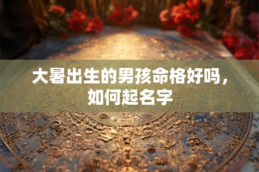 大暑出生的男孩命格好吗，如何起名字