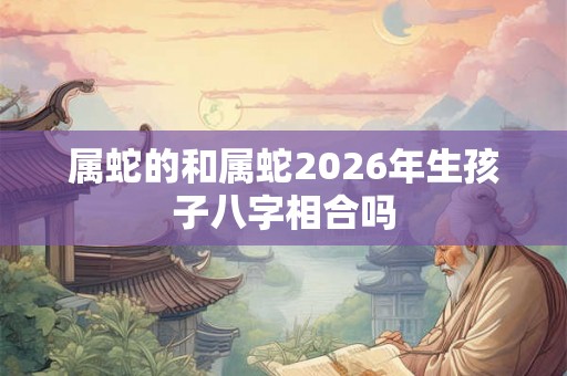 属蛇的和属蛇2026年生孩子八字相合吗