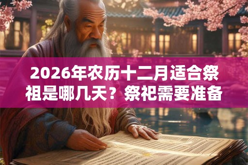 2026年农历十二月适合祭祖是哪几天?祭祀需要准备些什么? 2026年农历十二月适合祭祖是哪几天?祭祀需要准备些什么?
