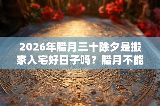 2026年腊月三十除夕是搬家入宅好日子吗？腊月不能搬家吗？