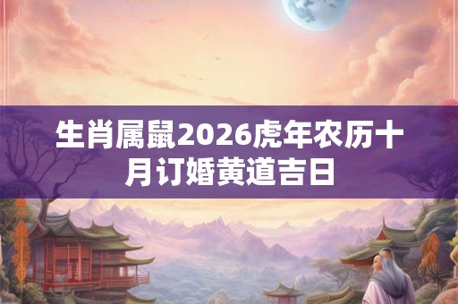 生肖属鼠2026虎年农历十月订婚黄道吉日 生肖属鼠2026虎年农历十月订婚黄道吉日
