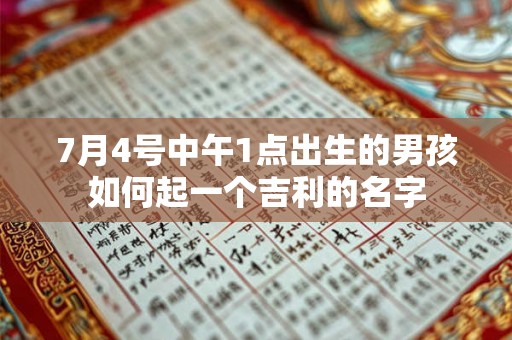 7月4号中午1点出生的男孩如何起一个吉利的名字