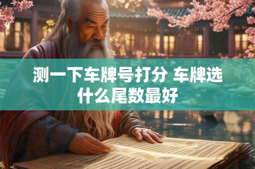 测一下车牌号打分 车牌选什么尾数最好