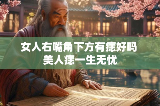 女人右嘴角下方有痣好吗 美人痣一生无忧 女人右嘴角下方有痣好吗 美人痣一生无忧