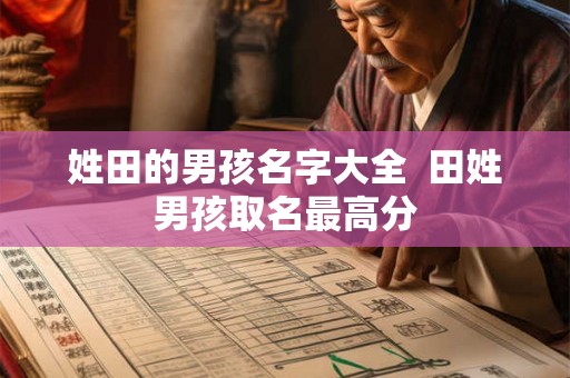 姓田的男孩名字大全  田姓男孩取名最高分