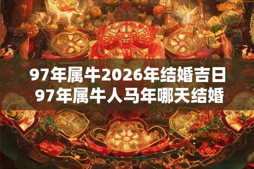 97年属牛2026年结婚吉日 97年属牛人马年哪天结婚好