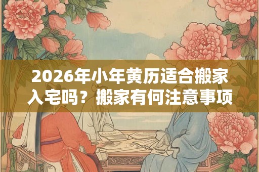 2026年小年黄历适合搬家入宅吗？搬家有何注意事项？