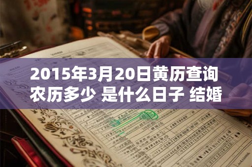 2015年3月20日黄历查询 农历多少 是什么日子 结婚吉时