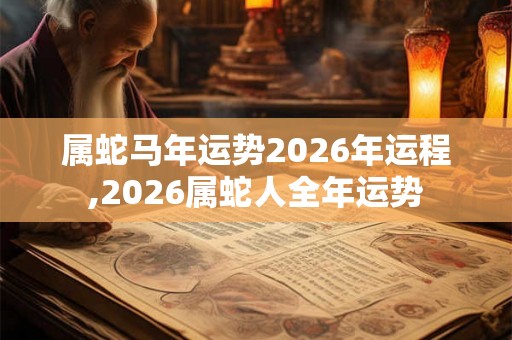 属蛇马年运势2026年运程,2026属蛇人全年运势