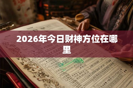 2026年今日财神方位在哪里