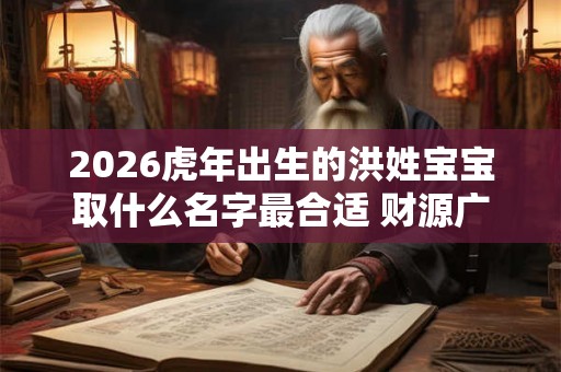 2026虎年出生的洪姓宝宝取什么名字最合适 财源广进取名