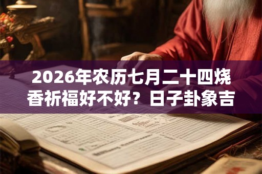2026年农历七月二十四烧香祈福好不好？日子卦象吉凶？