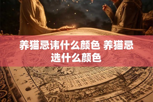 养猫忌讳什么颜色 养猫忌选什么颜色