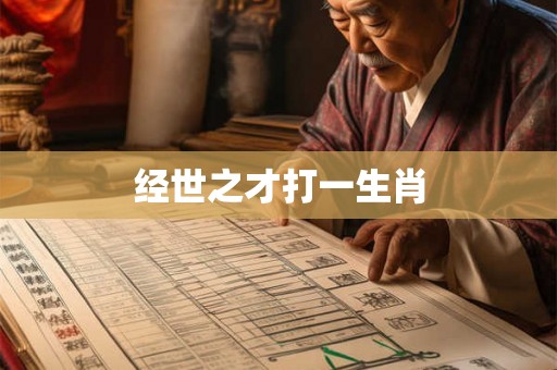 经世之才打一生肖