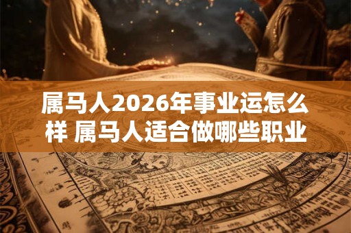 属马人2026年事业运怎么样 属马人适合做哪些职业