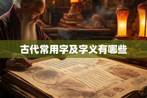 古代常用字及字义有哪些